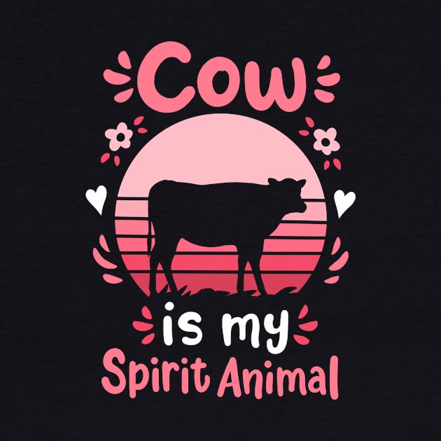Cow Spirit Animal Retro by CreativeGiftShop